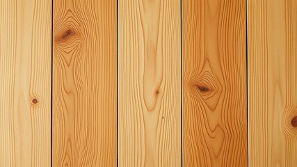 Naklejka premium Fresh Knotted Pine Wood Planks Top View - Natural Texture, High Detail, Bright Lighting