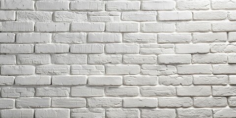 Obraz premium Pristine White Brick Wall Abstract Background