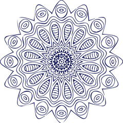 Beautiful flower art and mandala vector design