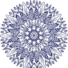 Beautiful flower art and mandala vector design