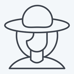 Icon Study From Women. related to Women symbol. line style. design editable