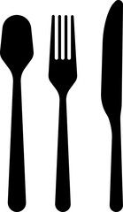 Cutlery icon Place Setting Paper Plate, Plastic Fork, Spoon, Knife black line and flat vector isolated on transparent background. Utensils meal crockery symbol for food and app