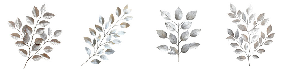 Fototapeta premium Elegant and modern gray and white leaf and foliage silhouette patterns and designs Minimalist botanical artwork perfect for various creative projects backgrounds textures and