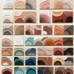 Color Palette Soft pastels earth tones and muted colors