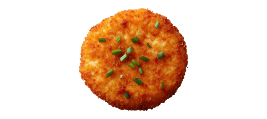 Crispy Golden Hash Browns Isolated on Transparent  Background