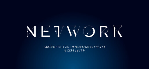 Obraz premium Font alphabet, letters from A to Z and numbers from 0, 1, 2, 3, 4, 5, 6, 7, 8, 9, vector illustration 10EPS