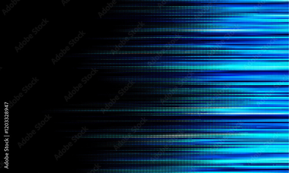 Poster abstract halftone dotted digital technology wide background with futuristic neon light and faded eff