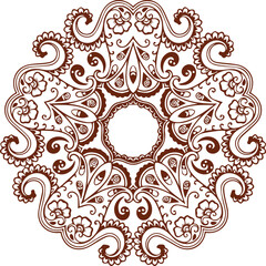 Beautiful flower art and mandala vector design