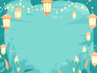 Festive Lanterns Illuminate Night Sky Cityscape