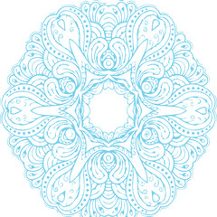 Beautiful flower art and mandala vector design