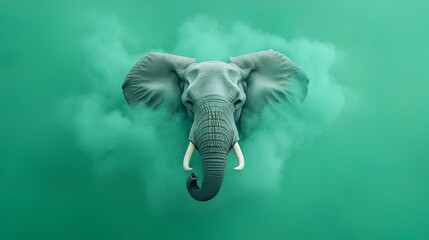 Elephant Rescue in Action, a vibrant scene showcasing a team of rescuers aiding an elephant in distress, surrounded by lush greenery and compassion.