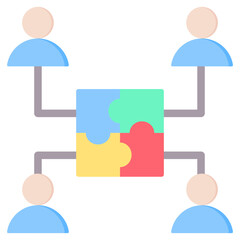 Fototapeta premium Collaboration Flat Icon