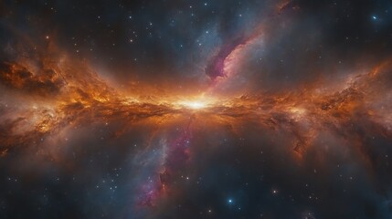 Cosmic Nebula Stellar Cloudscape Celestial Panorama