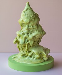 Obraz premium Abstract sculpture made of ice-cream