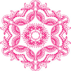 Beautiful flower art and mandala vector design