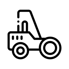 road roller line icon
