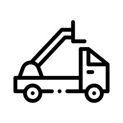 telehandler line icon