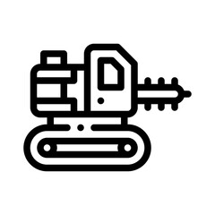 trencher line icon