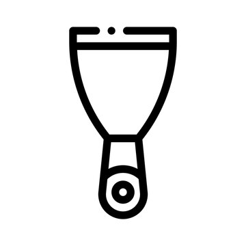black outline putty knife icon clip art preview