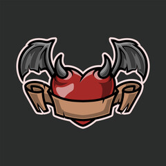 Devil of Love Mascot Vector Illustration is perfect for your brand business
