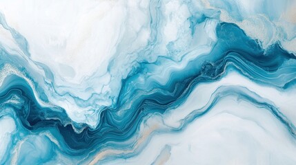 Obraz premium A sophisticated white and blue background with smooth blending and bright accents, evoking a tranquil and luxurious ambiance