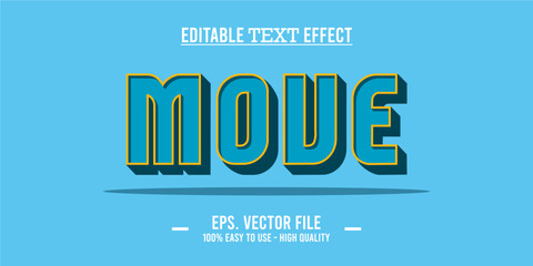 move editable text effect concept