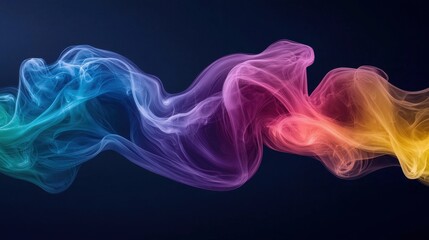 Fototapeta premium colorful smoke on a black background