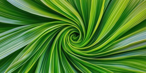 Fototapeta premium Swirling green leaves natural setting abstract image close-up view organic pattern for nature enthusiasts