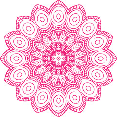 Beautiful flower art and mandala vector design