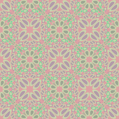 Bohemian abstract floral mandala garden pattern background