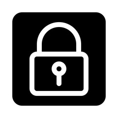 lock glyph icon
