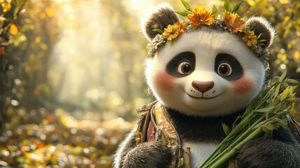 "Adorable Pandas: The World's Furry Ambassadors"
"Panda Delight: Discovering the Charm of China's National Treasure"
"Gentle Giants: The Unique World of Giant Pandas"
"Pandas in Paradise: Exploring th