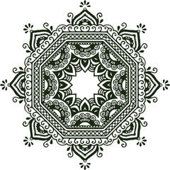 Beautiful flower art and mandala vector design