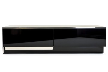 Sleek Black TV Stand with Modern Design
