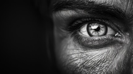 Fototapeta premium a close up of a person's eye with a black background