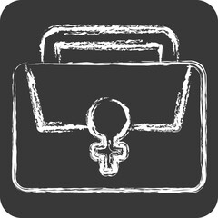 Icon Award. related to Women symbol. chalk Style. design editable