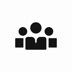 Group meeting people icon vector sign