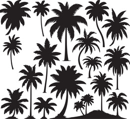 Obraz premium palm trees silhouettes