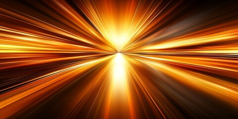 Obraz premium Abstract Golden Light Rays Speed Energy Motion Blur Background