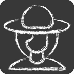 Icon Study From Women. related to Women symbol. chalk Style. design editable