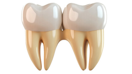 Isolated tooth on white background showing dental care and hygiene
