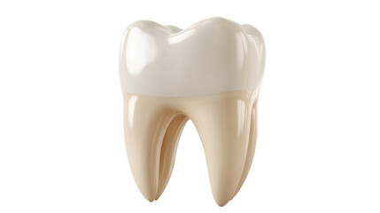 Isolated tooth on white background showing dental care and hygiene
