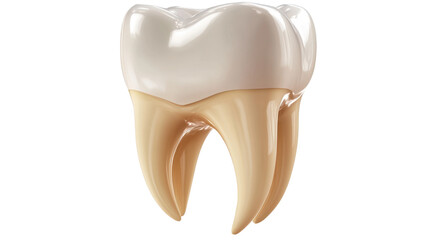 Isolated tooth on white background showing dental care and hygiene