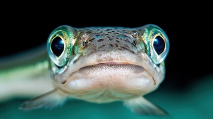 A close up of a fish with big eyes