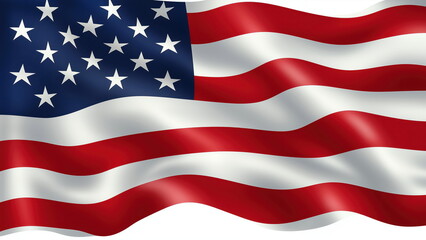 Obraz premium Waving American flag illustration with bold colors