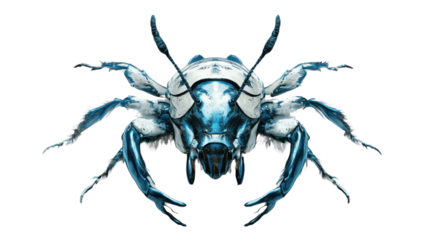 Stag beetle and other beetles on a white background with a focus on macro details of insects and their features