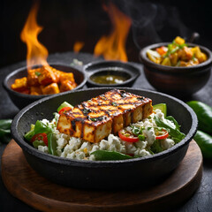 grilled chicken with vegetables