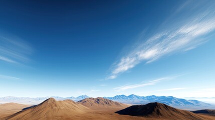 Fototapeta premium Vast Desert Mountain Landscape