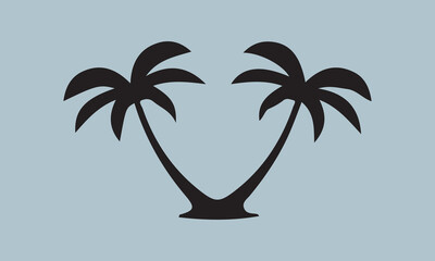 palm tree summer logo template vector illustration, flyer, Hand drawn lettering phrase, svg Files for Cutting Cricut and Silhouette, EPS 10