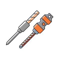electric drill bits icon, electric drill bits vector illustration-simple illustration of electric drill bits, perfect for electric drill bits logos and icons